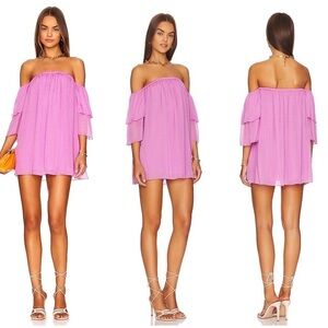 Camila Coelho Dulce Mini Dress in Pink Size S